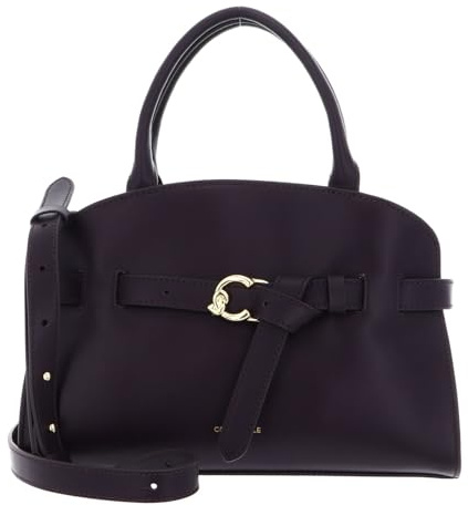 Coccinelle Leder Handtasche Schultertasche Sabine Handbag Prune dunkelviolett