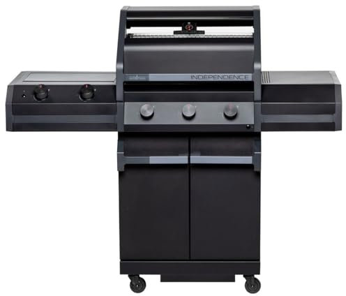 Grillfürst Independence P330G Gasgrill - mattschwarz - mit XXL Infrarotbrenner und Gusseisenrosten