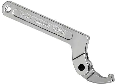 HECHKJ C Chiave per Regolazione, C Chiave a Gancio Regolabile in Argento, Chiave A C Chiave Regolabile,Testa Quadrata da 32–76 mm