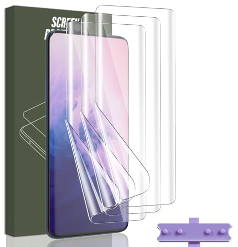 Jewloofa Protector Pantalla Flexible Para OnePlus 7 Pro, 3 Piezas TPU Protector Pantalla, HD/Anti-Arañazos, Película Protectora Para OnePlus 7 Pro