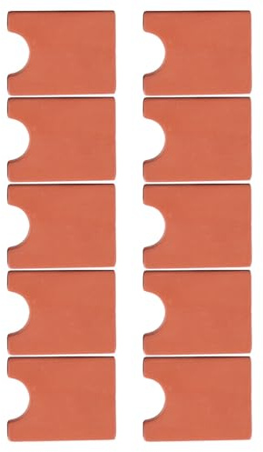 SXRQ 10 Stück/Set Ziegelsteine, Dekoration, dekorativer Ziegelstein, handgefertigt für Aquarien, Schildkrötenfische und Garnelen, Terrakottaziegel