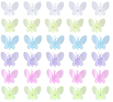 LALAFINA 30 Stück Orchideenclips aus Synthetischem Harz Pflanzenstützklammern für Blumen und Ranken zur Befestigung und Unterstützung im Garten
