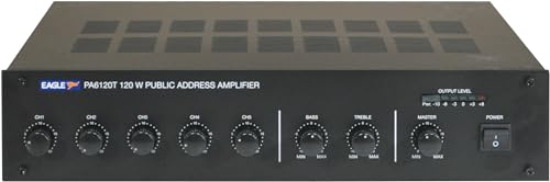 Eagle Pa6120T 120W 100V Line Mixer Amplifier Black