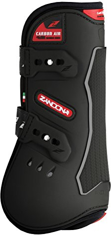 Zandonà E2110 Carbon Air Sehne Gamasche-Schutz des Pferdes Large schwarz