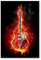 Postereck - 0076 - E Gitarre, Flammen Musik Instrument Feuer Rock - Wandposter Fotoposter Bilder Wandbild Wandbilder - Poster - 3:2-91,0 cm x 61,0 cm