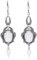 Jugendstil Ohrringe mit Markenkristallen Silber-Ohrhänger White Opal NOBEL SCHMUCK