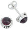Ohrstecker 925 Silber Granat roter Stein Edelstein Ohrringe echt Silber Damen Sterling Silber Stecker Geschenk(MOS-027-02)
