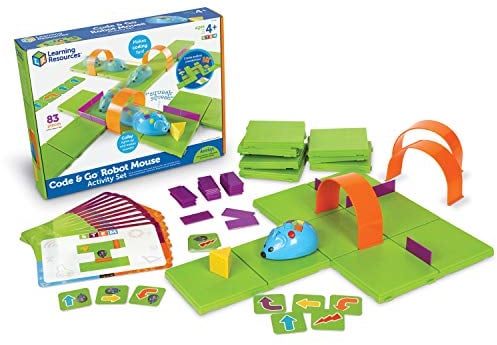 Learning Resources Code & Go Robotermaus Activity Set, Alter 4–8, Robotermaus programmieren, stärkt logisches Denken und Mint-Kompetenz