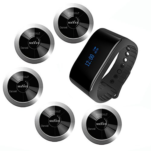 SINGCALL Rufsystem von Cafeteria und Restaurant, Dieser Artikel fasst Einen Armbanduhr(APE6900), 5 Piepser Um(APE320)