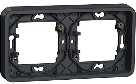 Schneider Electric MUR34101 Mureva Styl - Cadre 2 postes horizontal - encastré - IP55 - IK08 - gris