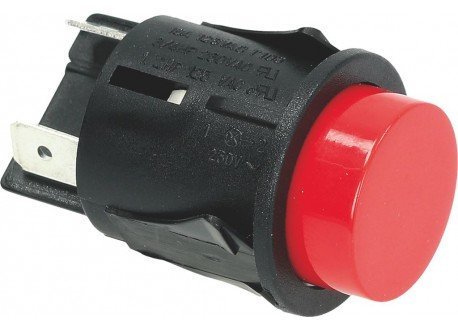 PULSANTE BIPOLARE ROSSO 16A 250V Cod. 1319619