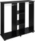 HOMCOM Armario Ropero con Ruedas Armario para Ropa con Barra Estantes Abiertos Organizador para Colgar Ropa de Dormitorio 120x40x128cm Negro