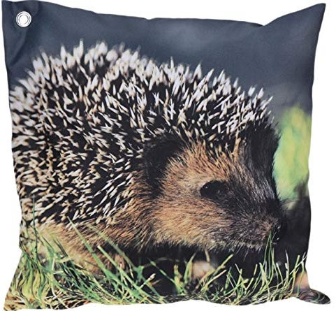 Trendkontor Gartenkissen 45 x 45 cm Außenkissen Dekokissen Outdoor Kissen 8 versch. Designs (Igel)