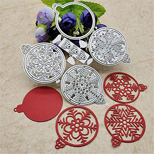 periwinkLuQ Stanzschablone Weihnachten Deko Schneeflocken Scrapbooking Stanzbögen Stanzmaschine für Kartenbasteln Silber
