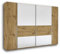 SAN MARINO Eleganter Kleiderschrank mit viel Stauraum - Vielseitiger Schwebetürenschrank in Artisan Eiche Optik, Weiß - 270 x 226 x 60 cm (B/H/T)
