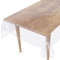 Tischdecke Transparent abwaschbar Durchsichtig Folie mit Saum in Weiß 280x140cm 0,5mm