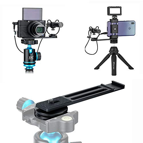 Cold Shoe Mount Extension Bracket for Microphone/LED Light fits for Vlogging Camera Sony RX100 VII A6100 A6400 A6600 Canon G7X Mark III EOS M6 Mark II GoPro Hero DJI OSMO Action Camera and Smartphone