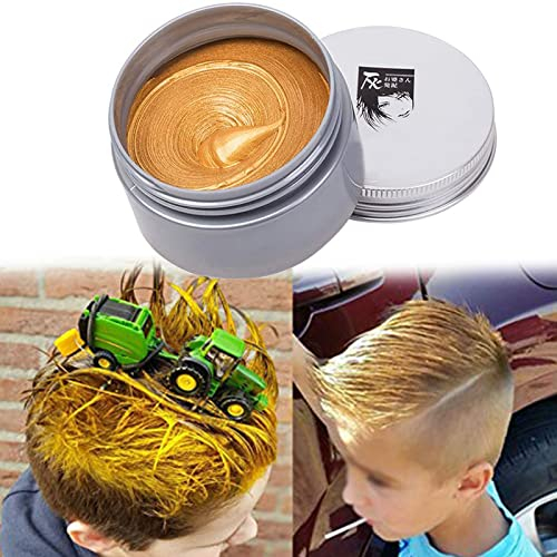 Cera para el cabello unisex cera pelo natural temporal se puede lavar una vez Aplicar a fiesta Cosplay Halloween-dorado