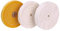 YRO 3-Piece 6-Inch Mirror Polishing Wheel Set Cotton Wheel for Bench Grinder Tools with 1/2 Inch Arbor Hole