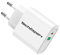 TechExpert Quick Charge 3.0 Chargeur Secteur USB Rapide 18W 3A QC 3.0 Compatible avec ASUS T100 Galaxy S10 S9 Note 10 A70 A50, Redmi Note 9S Note 8 Pro, Smartphones et Tablettes usbA QC3.0 + usbC PD