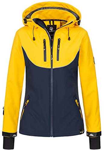 Rock Creek Damen Softshell Jacke Windbreaker Regenjacke Übergangsjacke Softshelljacke Damenjacke Regenmantel Outdoorjacke Kapuze D-442 Navy XL
