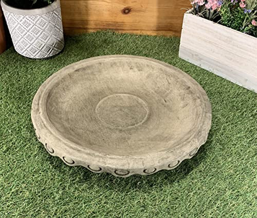 J and L Stone Ornaments STONE GARDEN LEAF BIRD BATH TOP ONLY / FEEDER / BOWL / REPLACEMENT DISH ORNAMENT