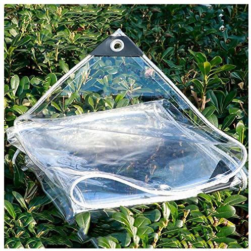 Telo Impermeabile per Esterno, 2x3m/6.5x9.8ft PVC Antipioggia Telone con Rinforzato Occhielli, Tarpaulin Copertura per Esterni Balcone della Finestra