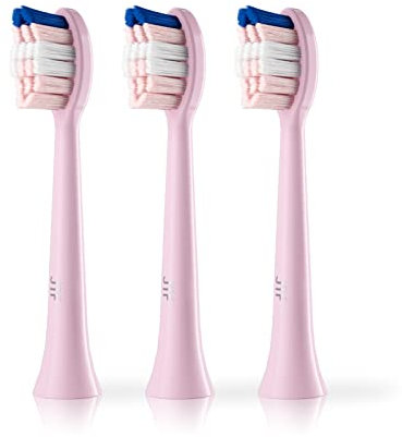 3 Stück Zahnbürste Elektrisch Aufsteckbürsten für JTF Ersatzbürsten Medium Mittelweiche Borste Passend für P200 (Pink)