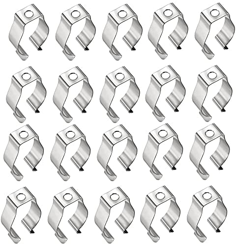 QIUMING T6 Halter Halterung T6 Lichtschlauch Halter Leuchtstoffröhre Halter Lichtschlauch Halterung für LED Licht Lampenhalter T6 Röhrenleuchte Befestigungsclips Wandhalterung Manganstahl Clips
