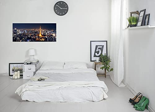 Tokyo Skyline Wandbild in verschiedenen Größen Wähle Deine Größe 50x120cm