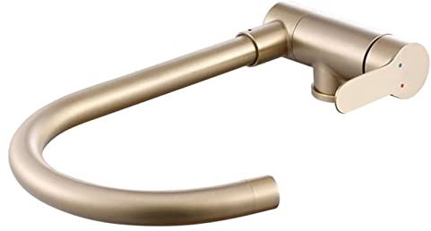 Mitigeur Cuisine Rabattable Fenetre, Robinet de Cuisine Pliable Or Brossé Robinet de Cuisine Acier Inoxydable Pivotant Robinet Cuisine Pliable pour Fenêtre-Un