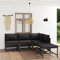 Yolola gartenmöbel Lounge Set Rattan Gartenmöbel Ecklounge Sofa Rattan Outdoor Gartenlounge Terrasse Gartensofa Eckbank Tisch Gartengarnitur Terrasse Sitzecke Eckgarnitur -Grau-5-tlg