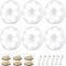 Electight 6 Pack Motion Sensor Lights Indoor, 8 LEDs Night Light USB Rechargeable, LED Adhesive Lamp with Magnetic Base, 3000K Induction Nightlight & 400mAh Battery, for Wardrobe,Stairs,Closet,Hallway
