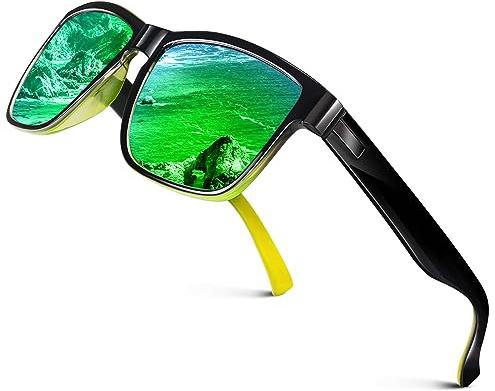 LINVO Polarisiert Sonnenbrille Herren Damen Verspiegelt Modisch UV400 Schutz Fahren Angeln CAT 3 CE