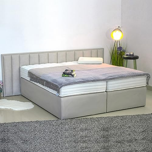 PAARA Boxspringbett Milan | Antirutsch-Matten | Royal-WS® Matratze Komplettset - Made in Germany (160 x 200 cm)