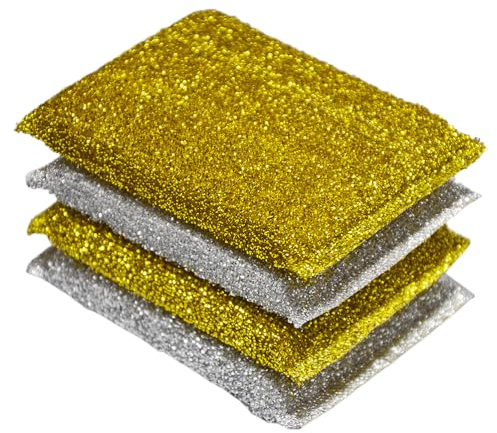 LALAFINA 24-Teiliges Set Glitzer-Scheuerschwamm Spülschwamm Für Küche Und Bad Reinigungsschwamm Mit Starker Saugfähigkeit Elastizität Und Scheuerfläche Für Hartnäckige Verschmutzungen
