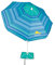 Tommy Bahama ANCHORX - Sombrilla de playa para exteriores de 6 pies con ancla de arena y bolsa de transporte, resistente al viento, sombrilla de playa portátil con ancla, multicolor