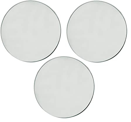 Folpus 3er Set Elegante Spiegelablagen für Fotorequisiten - Dekorative Tischspiegel für Süßigkeiten und Dekoration, Rund10cm