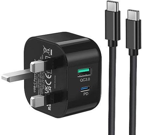 Samsung Phone Fast Charger Plug and Cable USB C 1M for Samsung Galaxy S25 S24 Ultra S23 S22+ S21 fe S20 A55 A54 A53 A52 A32 A34 A33 A35 A16 A15 A14 A13 A12 A21S A20E A56 A05S, USBC Type C Charging