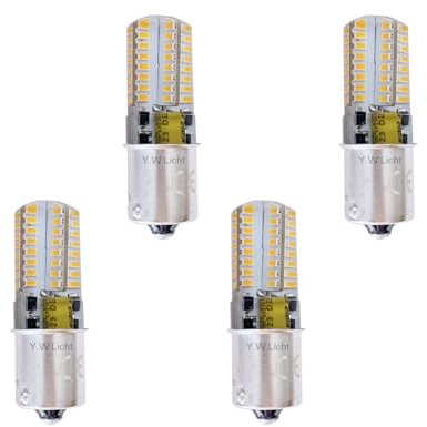 Y.W.Licht 1156 12V Glühbirne 5W Warmweiß 2700K lampe Equivalent 50W Halogenlampe Wasserdicht Bajonett Doppelkontakt 500LM für Boot Outdoor Außen- und Innenbeleuchtung (4 Stück, Nicht Dimmbar)