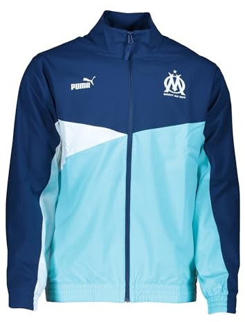 PUMA Olympique Marseille Freizeitjacke blauweissblau, M Unisex
