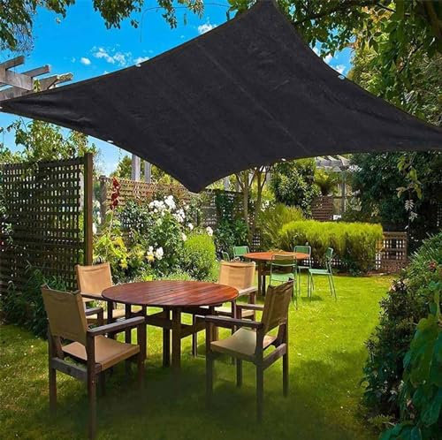 Voile d'ombrage 3x3 Filet Voiles d'ombrage pour Patio Voile D Ombrage Filet de Protection Voile d' ombrage pergola, terrasse, Plantes, Serre, poulailler, Cour,black-4x7m