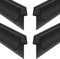 Flintronic Joint de Douche pour Paroi en Verre, 30CM 4PCS Barrière de Douche, Joint Porte Douche pour Vitre 4-6mm, Joint d'Étanchéité Cabine Douche Barrière Pliable, PVC Matériel(Noir)
