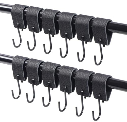 Vista S Haken Metall Haken ohne Bohren Lederhaken zum Aufhängen Kleiderhaken 12 Stück