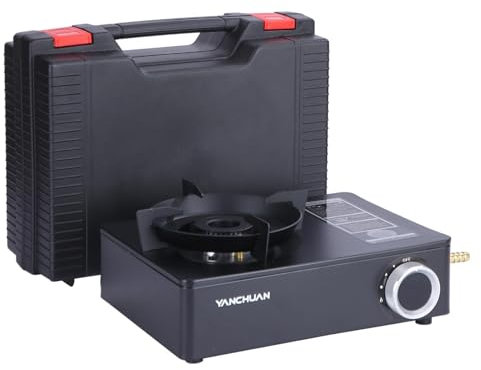 Four à cassette, réchaud de voyage, four à cassette compact, cuisinière portable, cuisinière pour barbecue sauvage, puissant et réglable, pour les pique-niques et les aventures en camping