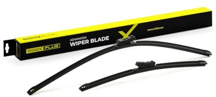 RIDEX PLUS Scheibenwischer Set Wischerblätter Satz mit Spoiler Vorne Länge 1: 650mm Länge 2: 400mm Flachbalkenwischblatt Kompatibel mit SEAT Leon ST 5F8 298W0106P