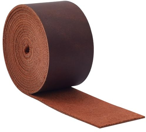 GORGECRAFT 2 m X 37.5mm Breiter Riemen Aus Echtem Rindsleder Crazy Horse Top Grain Echtlederstreifen Lederschnur In ab Qualität Gelbe Kordel Aus Rindsleder Werkzeugmaterial Für Bastelarbeiten Peru