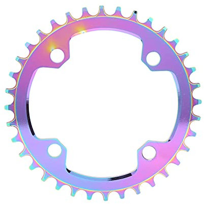 Qukaim Fahrrad-Kettenblatt, Mountainbike-Kettenblatt, 34T Singlespeed-Legierung, positiv negatives Fahrradzubehör, kompatibel mit verschiedenen Mountainbikes
