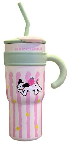 Ungtyb Cute Insulated Tumbler, Large Coffee Cups, Thermal Travel Mug, Stainless Drink Cup with Safe Water Bottle and Thermal Stainless Steel Design for Hot and Cold Drinks (1 Piece)