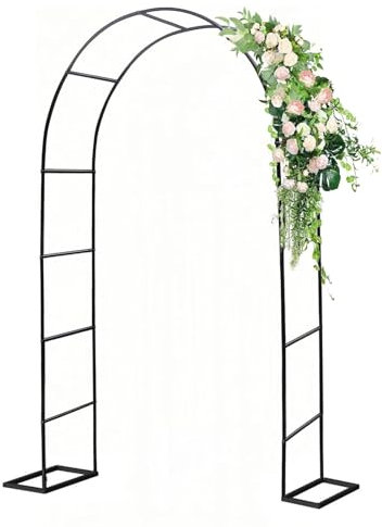 Arco da giardino pergolato telaio in acciaio per decorazione di nozze con piante rampicanti Heavy Duty Outdoor pergolato kit di supporto per arco a palloncino (280 x 220 x 40 cm)